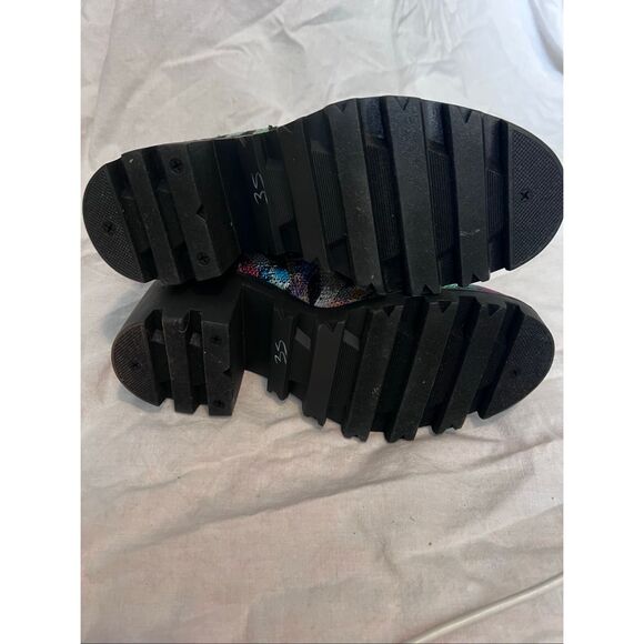 Betsey Johnson Rowann multi-sequin lug sole booties - Picture 8 of 9